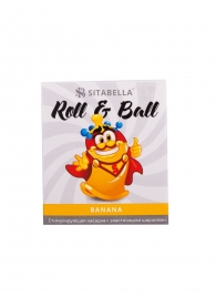 Стимулирующий презерватив-насадка Roll   Ball Banana - Sitabella - купить с доставкой в Череповце