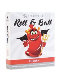 Стимулирующий презерватив-насадка Roll   Ball Cherry - Sitabella - купить с доставкой в Череповце
