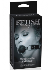 Черный кляп с дырочками Breathable Ball Gag - Pipedream - купить с доставкой в Череповце