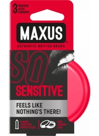 Ультратонкие презервативы в железном кейсе MAXUS Sensitive - 3 шт. - Maxus - купить с доставкой в Череповце