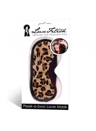 Леопардовая маска на глаза Peek-a-Boo - Lux Fetish - купить с доставкой в Череповце