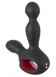 Черный вибромассажер простаты с нагревом и ротацией Prostate Plug - 14,5 см. - Orion - в Череповце купить с доставкой