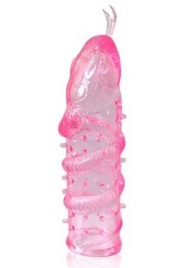 Закрытая рельефная насадка Crystal sleeve snakes в виде змеи с усиками - 14 см. - Erowoman-Eroman - в Череповце купить с доставкой