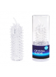 Закрытая рельефная насадка Crystal sleeve с усиками - 12 см. - Erowoman-Eroman - в Череповце купить с доставкой