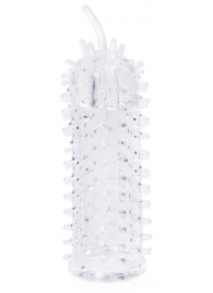Закрытая рельефная насадка Crystal sleeve с усиками - 12 см. - Erowoman-Eroman - в Череповце купить с доставкой