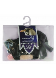 Черный пояс-трусики с двумя насадками Soft-Dolli - 16,5 и 10,5 см. - LOVETOY (А-Полимер) - купить с доставкой в Череповце