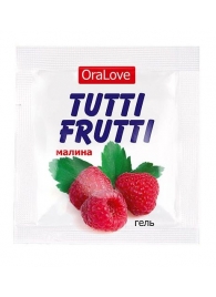 Пробник гель-смазки Tutti-frutti с малиновым вкусом - 4 гр. - Биоритм - купить с доставкой в Череповце