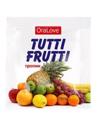 Пробник гель-смазки Tutti-frutti со вкусом тропических фруктов - 4 гр. - Биоритм - купить с доставкой в Череповце