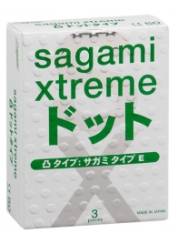 Презервативы Sagami Xtreme SUPER DOTS с точками - 3 шт. - Sagami - купить с доставкой в Череповце