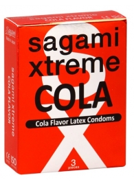 Ароматизированные презервативы Sagami Xtreme COLA - 3 шт. - Sagami - купить с доставкой в Череповце