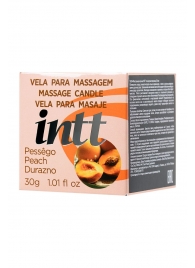 Массажная свеча для поцелуев Peach с ароматом персика - 30 гр. - INTT - купить с доставкой в Череповце