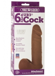 Насадка-мулат для трусиков Vac-U-Lock 6  ULTRASKYN Cock - 17,3 см. - Doc Johnson - купить с доставкой в Череповце