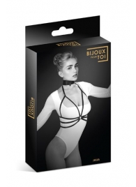 Черная упряжь на грудь Julia - Bijoux Pour Toi - купить с доставкой в Череповце