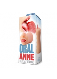 Телесный мастурбатор-ротик с язычком Oral Anne - Blush Novelties - в Череповце купить с доставкой