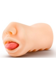 Телесный мастурбатор-ротик с язычком Oral Anne - Blush Novelties - в Череповце купить с доставкой