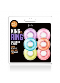 Набор из 6 эрекционных колец King of the Ring - Blush Novelties - в Череповце купить с доставкой