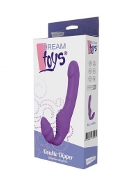 Фиолетовый безремневой вибрострапон DOUBLE DIPPER - Dream Toys - купить с доставкой в Череповце