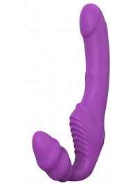 Фиолетовый безремневой вибрострапон DOUBLE DIPPER - Dream Toys - купить с доставкой в Череповце