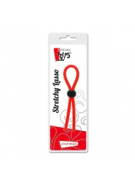 Красное эрекционное лассо с одной бусинкой-утяжкой STRETCHY THICK LASSO - Dream Toys - в Череповце купить с доставкой