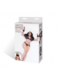 Чёрные манжеты для фиксации на кровати Bondage Bed Strap - Lux Fetish - купить с доставкой в Череповце