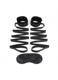 Чёрные манжеты для фиксации на кровати Bondage Bed Strap - Lux Fetish - купить с доставкой в Череповце