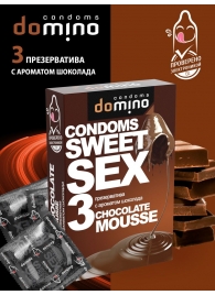 Презервативы для орального секса DOMINO Sweet Sex с ароматом шоколадного мусса - 3 шт. - Domino - купить с доставкой в Череповце