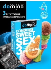 Презервативы для орального секса DOMINO Sweet Sex с ароматом мороженого - 3 шт. - Domino - купить с доставкой в Череповце