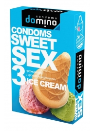 Презервативы для орального секса DOMINO Sweet Sex с ароматом мороженого - 3 шт. - Domino - купить с доставкой в Череповце