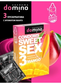 Презервативы для орального секса DOMINO Sweet Sex с ароматом манго - 3 шт. - Domino - купить с доставкой в Череповце