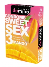 Презервативы для орального секса DOMINO Sweet Sex с ароматом манго - 3 шт. - Domino - купить с доставкой в Череповце