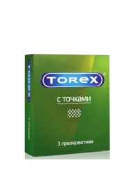 Текстурированные презервативы Torex  С точками  - 3 шт. - Torex - купить с доставкой в Череповце