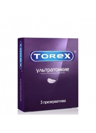 Презервативы Torex  Ультратонкие  - 3 шт. - Torex - купить с доставкой в Череповце