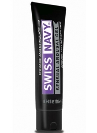 Возбуждающий гель-лубрикант на водной основе Sensual Arousal Lubricant - 10 мл. - Swiss navy - купить с доставкой в Череповце