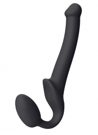Черный безремневой страпон Silicone Bendable Strap-On S - Strap-on-me - купить с доставкой в Череповце