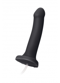Черный фаллос с имитацией эякуляции Silicon Cum Dildo L - 19,6 см. - Strap-on-me - купить с доставкой в Череповце