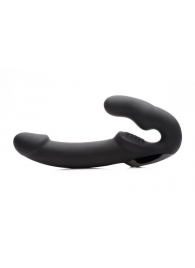 Черный безремневой страпон Urge Silicone Strap On с пультом ДУ - 24 см. - XR Brands - купить с доставкой в Череповце