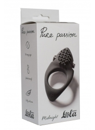 Черное эрекционное виброкольцо Pure Passion Midnight - Lola Games - в Череповце купить с доставкой