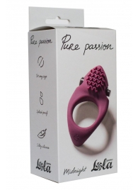 Бордовое эрекционное виброкольцо Pure Passion Midnight - Lola Games - в Череповце купить с доставкой