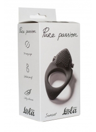 Черное эрекционное виброкольцо Pure Passion Sunset - Lola Games - в Череповце купить с доставкой