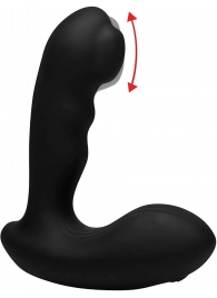 Черный стимулятор простаты Alpha-Pro 7X P-Milker Silicone Prostate Stimulator with Milking Bead - XR Brands - в Череповце купить с доставкой