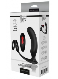 Черный массажер простаты REMOTE P-PLEASER - Dream Toys - в Череповце купить с доставкой