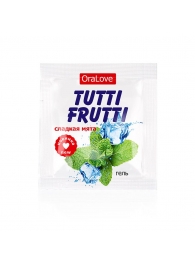Пробник гель-смазки Tutti-frutti со вкусом мяты - 4 гр. - Биоритм - купить с доставкой в Череповце