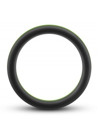Черно-зеленое эрекционное кольцо Silicone Go Pro Cock Ring - Blush Novelties - в Череповце купить с доставкой