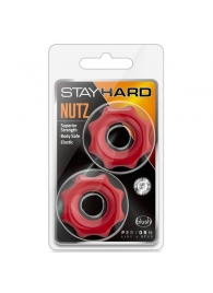 Набор из 2 красных фигурных эрекционных колец NUTZ - Blush Novelties - в Череповце купить с доставкой
