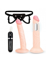 Регулируемые трусики с 2 насадками - 16 и 15 см. - Lux Fetish - купить с доставкой в Череповце