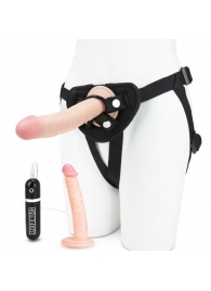 Регулируемые трусики с 2 насадками - 16 и 15 см. - Lux Fetish - купить с доставкой в Череповце