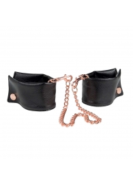 Черные мягкие наручники Entice French Cuffs с цепью - California Exotic Novelties - купить с доставкой в Череповце