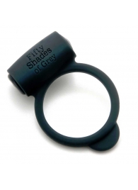 Темно-серое эрекционное кольцо Vibrating Love Ring с вибрацией - Fifty Shades of Grey - в Череповце купить с доставкой
