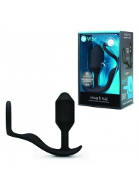 Черное эрекционное кольцо с анальным плагом Snug   Tug - b-Vibe - в Череповце купить с доставкой