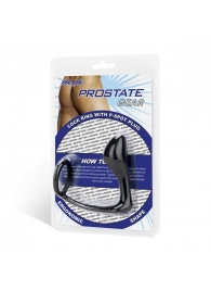 Стимулятор простаты с фиксацией эрекционным кольцом Prostate Gear - BlueLine - в Череповце купить с доставкой
